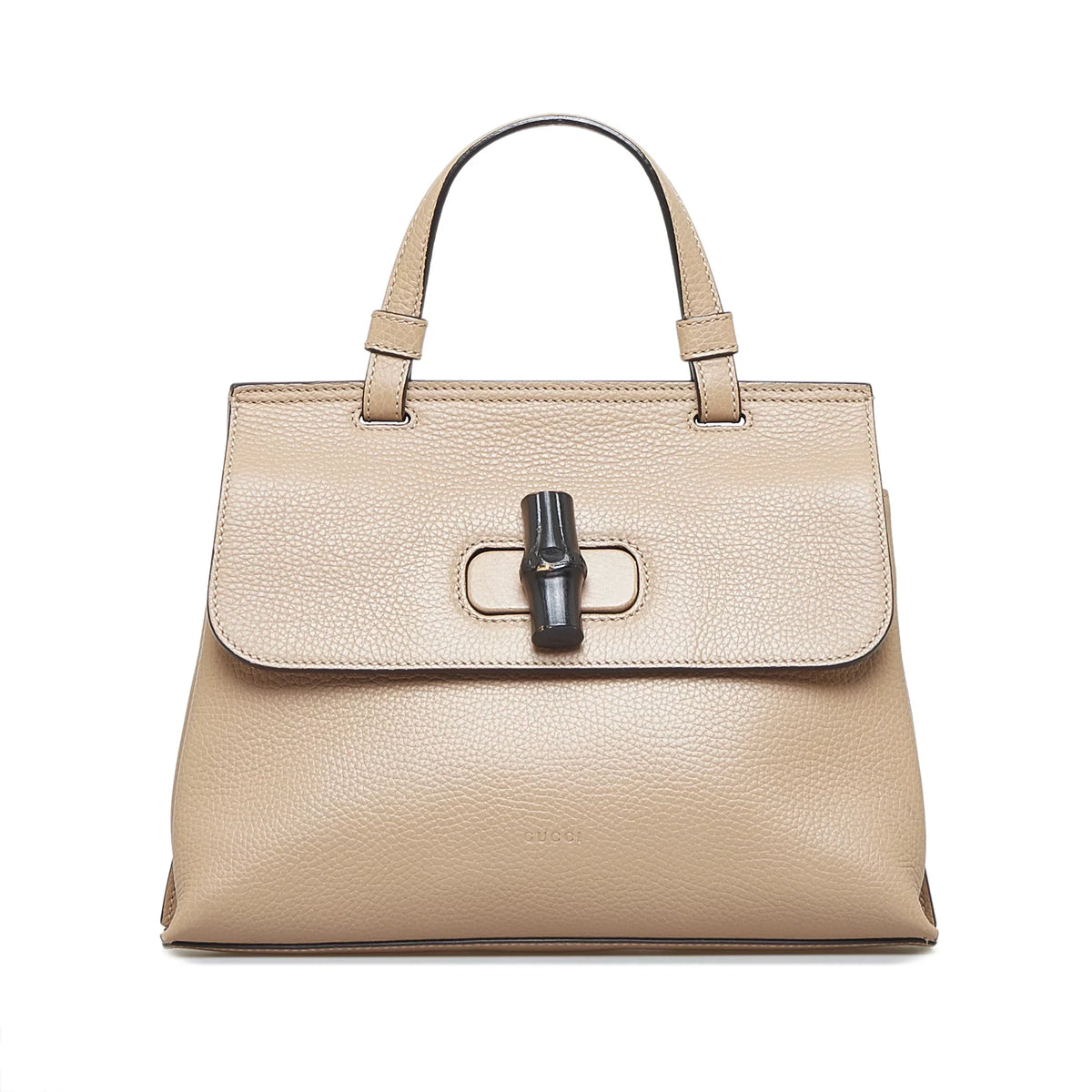 Pre-Owned Brown Leather Satchel Authenticated (Good) Gucci Daily Medium Calf Bamboo Unisex