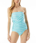 One-piece MSRP  Kors Shirred Michael $142 Size 6 Bandeau-Neckline