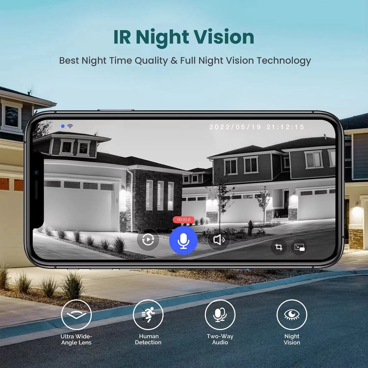 Video Wireless Doorbell Call with Ring Camera, Home Mount Two-way Doorbell Detection Intercom Security Wireless Video Camera, Vision, 2.4G Door Doorbell Camera Doorbell Motion WiFi Camera, Night