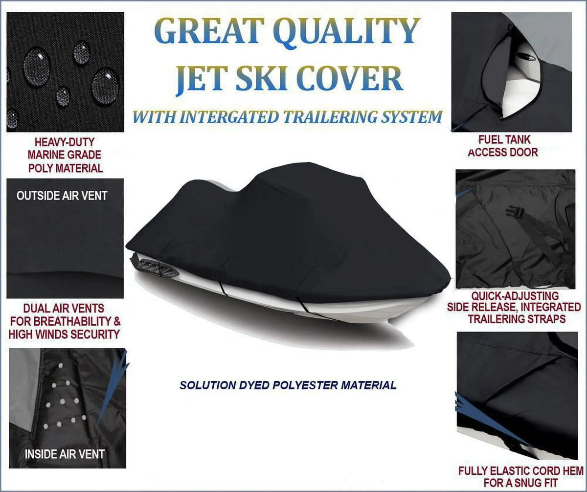 SKI Sea PWC 600D 2009 Bombardier RXT-X Doo Sea-Doo Cover 255 for Compatible JET BLACK