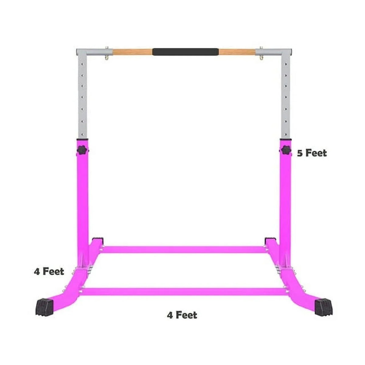 FT Duty, Heavy Height Training Kip - Cushioned Junior Fitness Bar, to Pro-Gymnastics Hand - Bar for Kids Pink Adjustable 5 Up