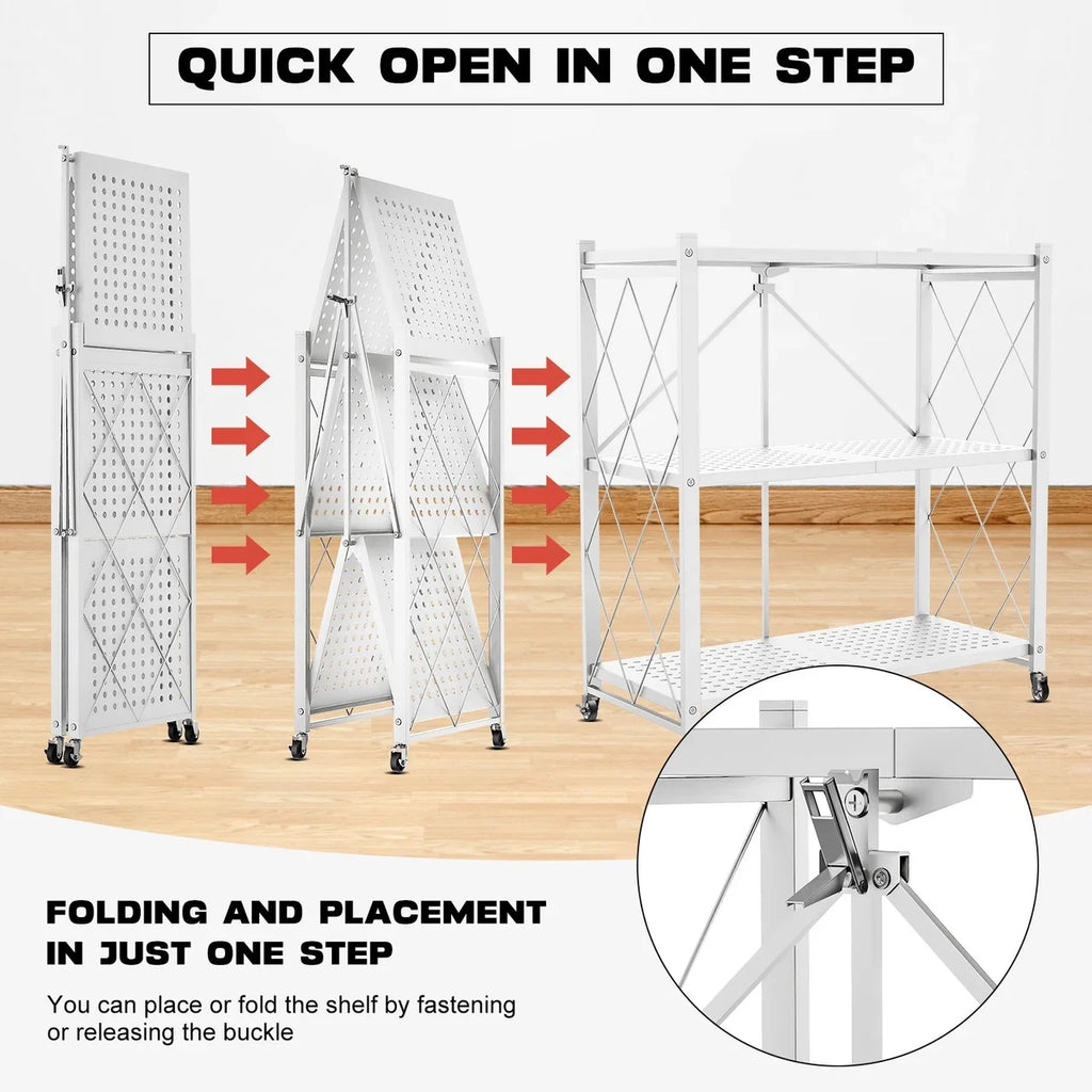 QRInnovations  Design Duty Shelving Tier Rack White Heavy 3/4 Modern Storage