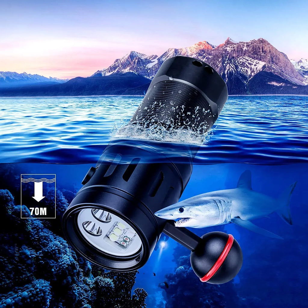 Flashlight,2350 LED Underwater DF35 Diving Light Scuba Lumens Photography Diving TrustFire Photography Fill Light,for Underwater