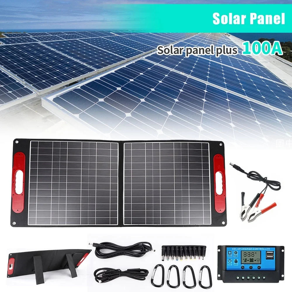 200 Solar Adapter Battery Digital for Generator Panel with Watts Kit, Caravan Folding Solar Boat/Car/RV/Automobile Charger