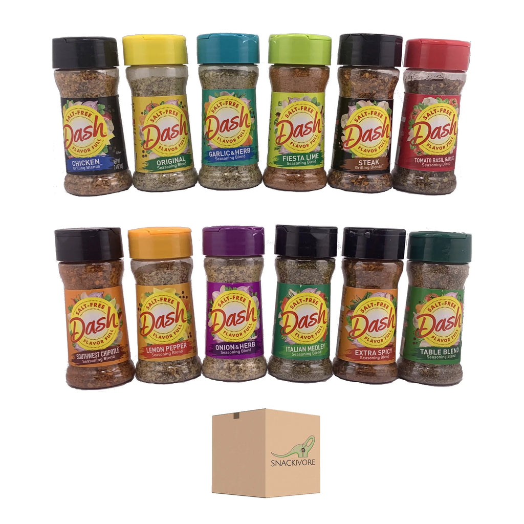 Salt by Seasoning Variety Dash Flavors. Pack Different Bottle Snackivore. 12 Each 1 Mrs Free 12 of