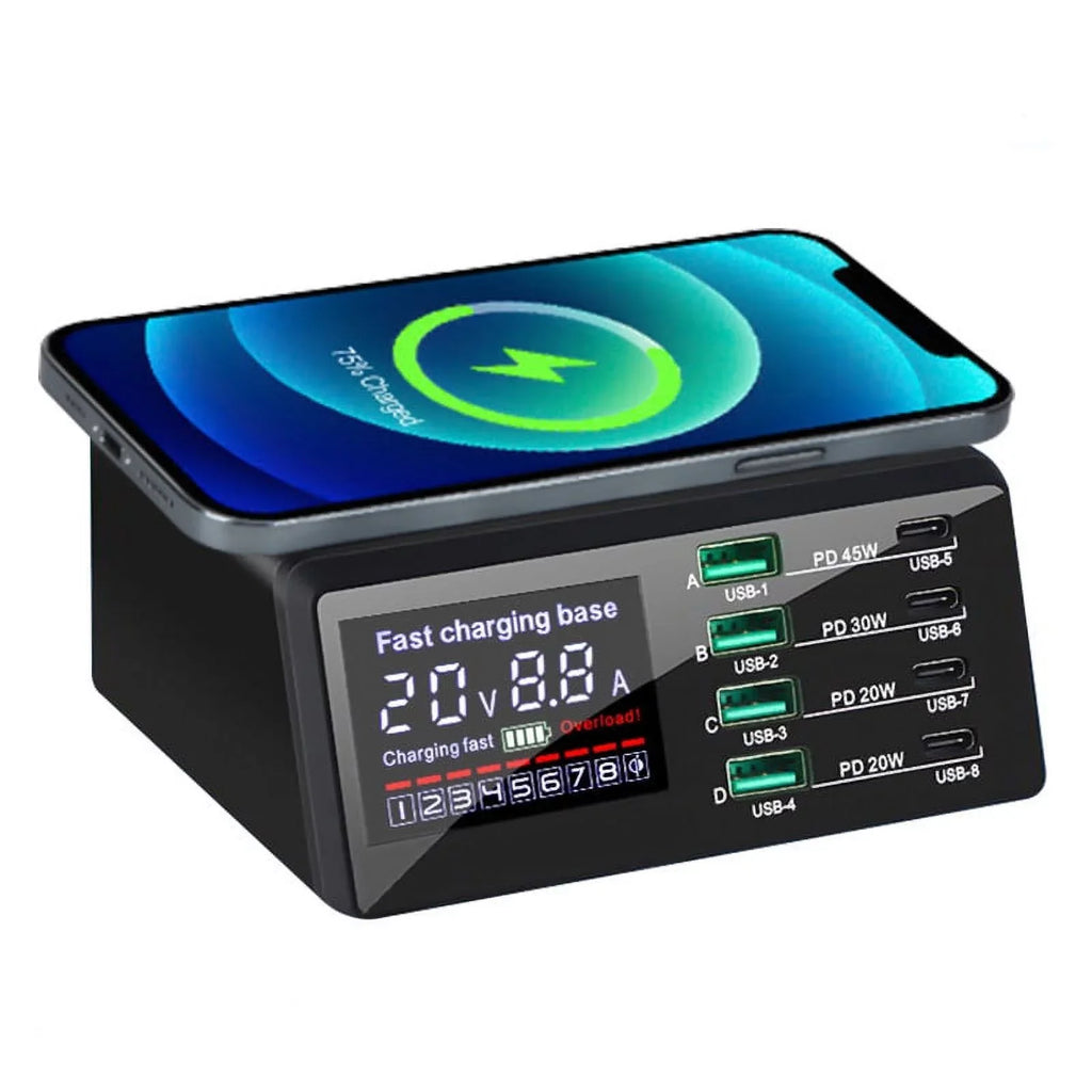 USB PD 110W 12 Charger Adapter RIWPKFH Fast For Wireless iPhone Charger Charger C USB Samsung Phone Xiaomi 13 Charging 11 Huawei Station