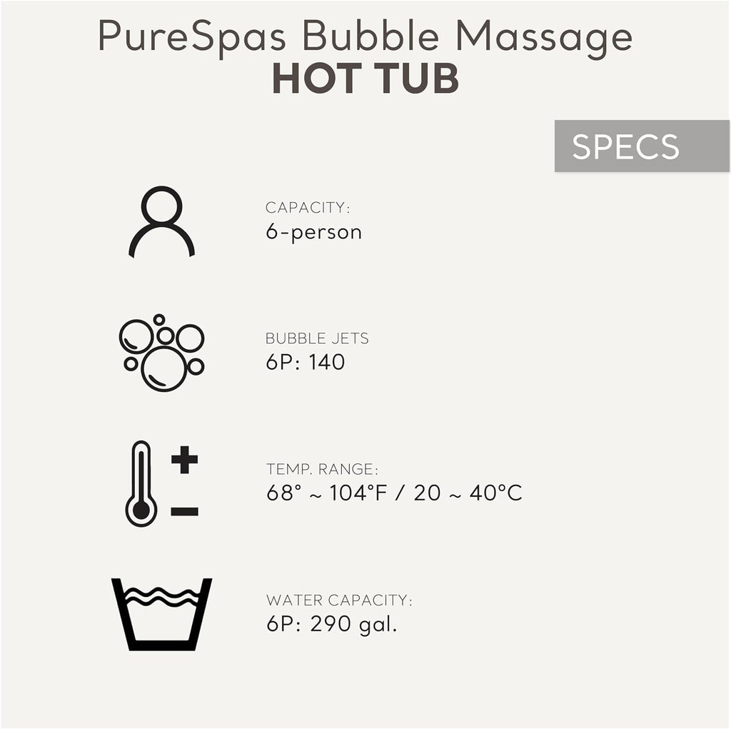 INTEX 28425EH PureSpa Bubble Massage Spa Set Outdoor Inflatable Portable Hot Tub, Includes Energy Efficient Spa Cover, Saltwater System Ready, 4