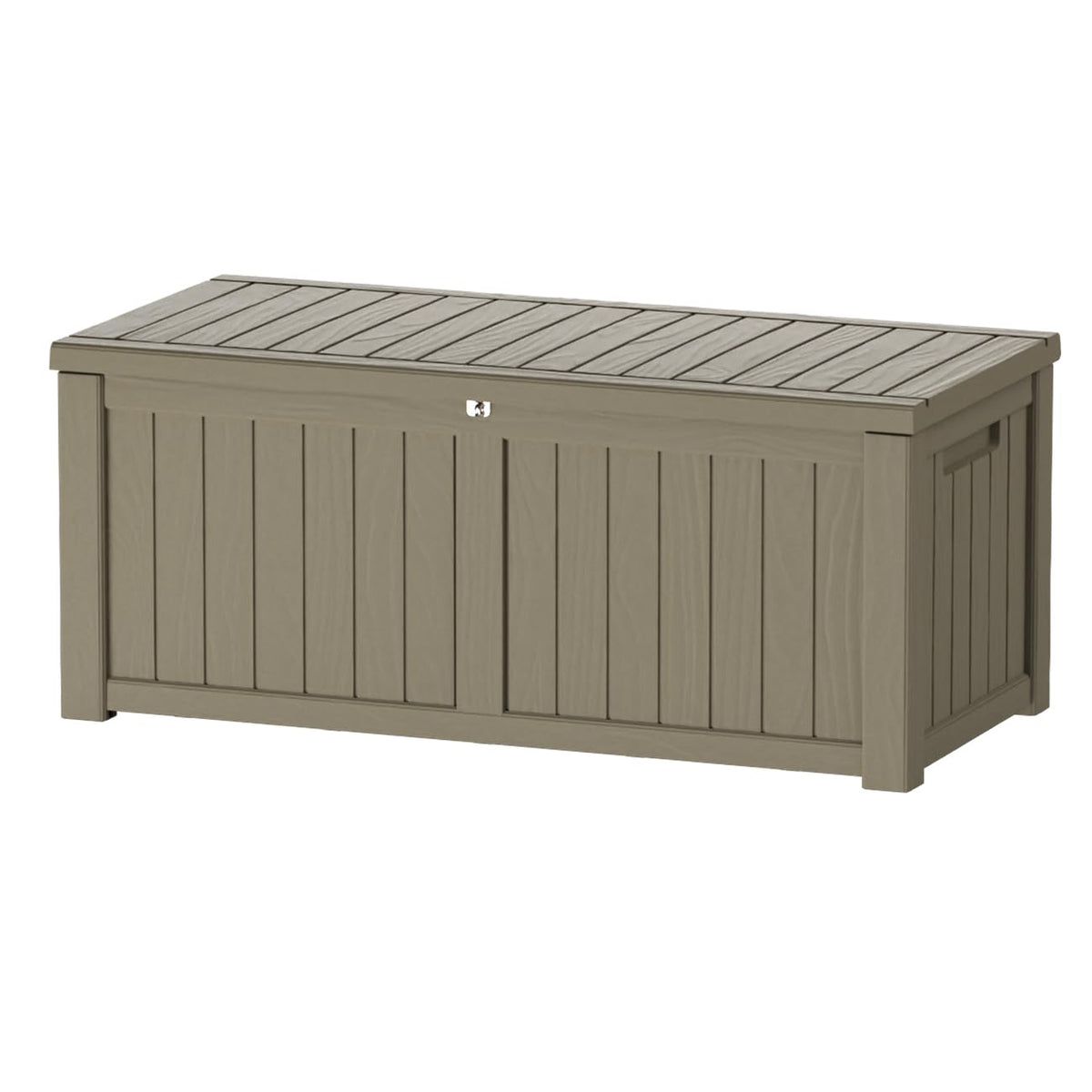Mersco 320 Gallon Double-Wall Resin Deck Box - Lockable Waterproof Outdoor Storage Box, 1000lbs Capacity & Doubles as Seating for Patio Furniture