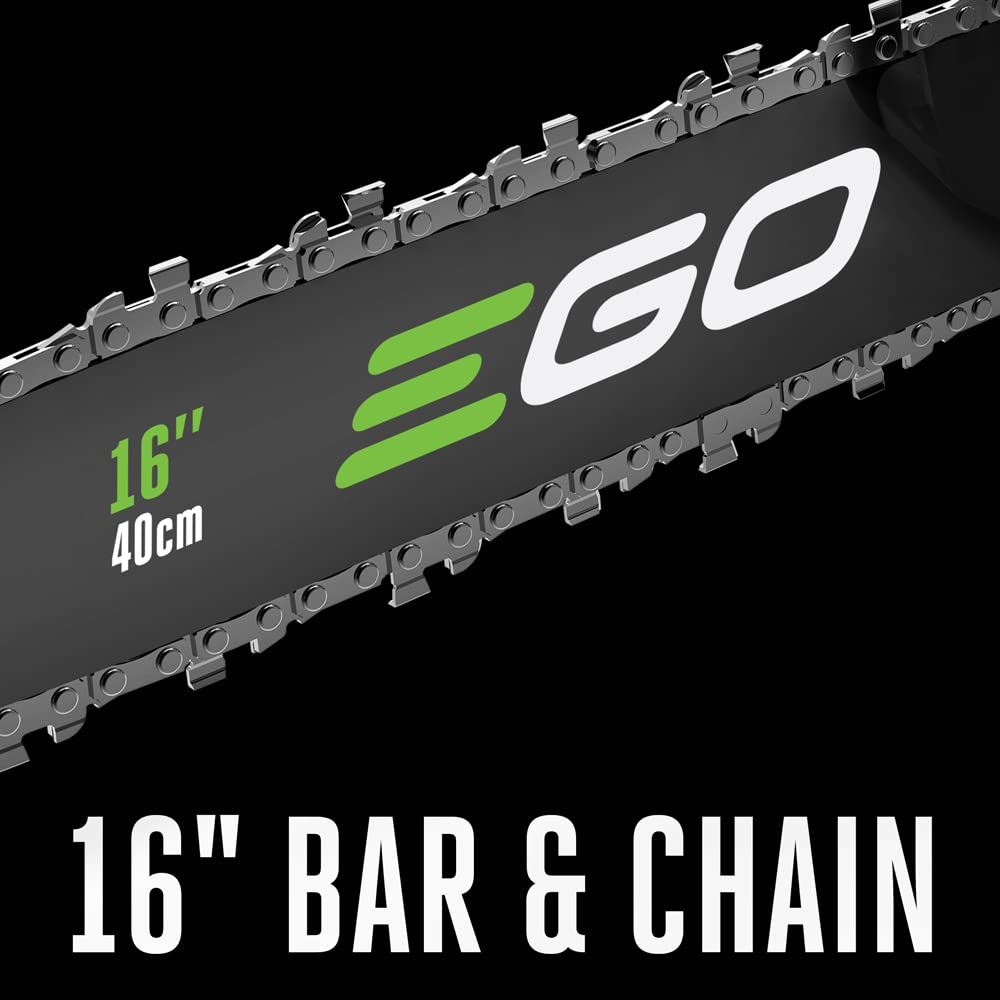 EGO POWER+ Chain Saw, 12" Battery Powered Chainsaw, Electric Cordless, Includes 56V 2.5Ah Battery and Charger - CS1201