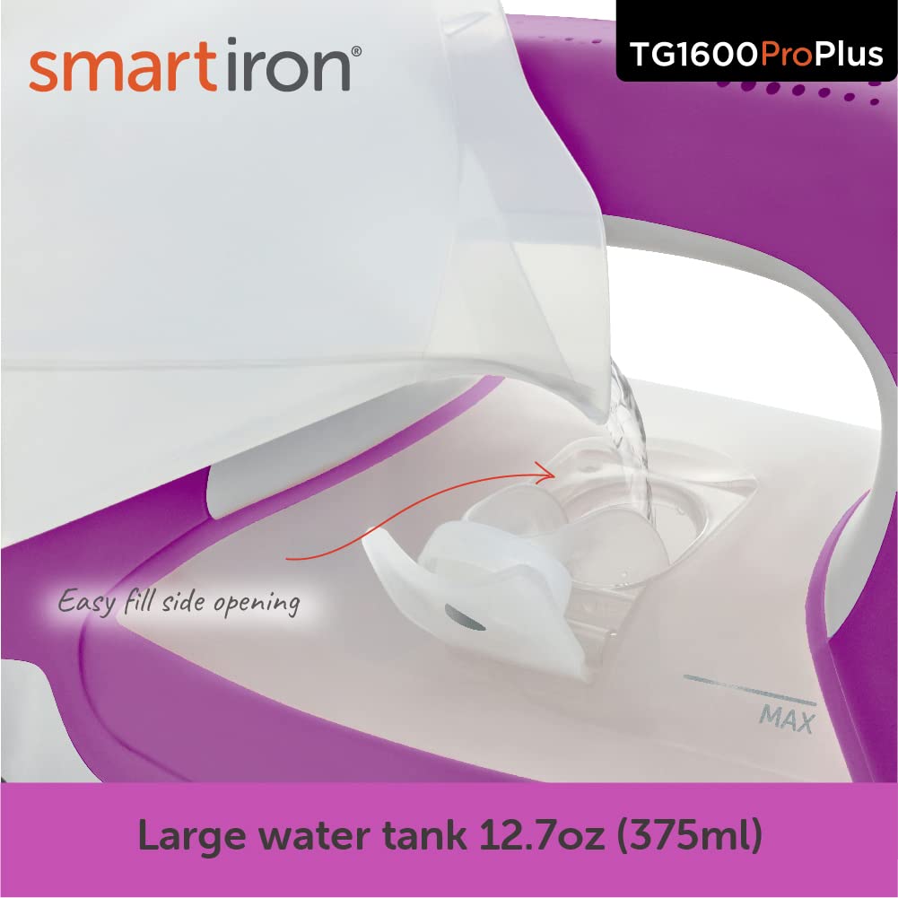 oliso TG1600 ProPlus Smart Iron with Auto-Lift C 1800 Watt Steam Iron for Clothes, Sewing, Quilting & Crafting C Diamond Ceramic-Flow Soleplate