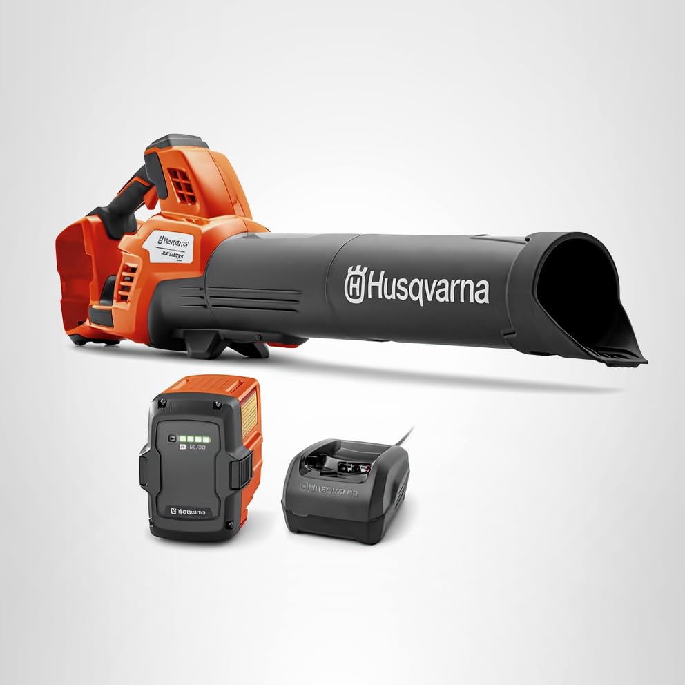 Husqvarna Leaf Blaster 350iB Battery Powered Cordless Leaf Blower, 200-MPH 800-CFM Blower with Brushless Motor and Quiet Operation, 40V Lithium-Ion