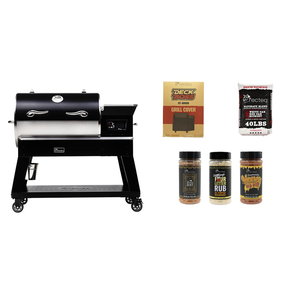 recteq Pellet Smoker Grill Deck Boss 800, Electric Pellet Smoker, Outdoor Grills & Smokers, Wi-Fi-Enabled BBQ Grill