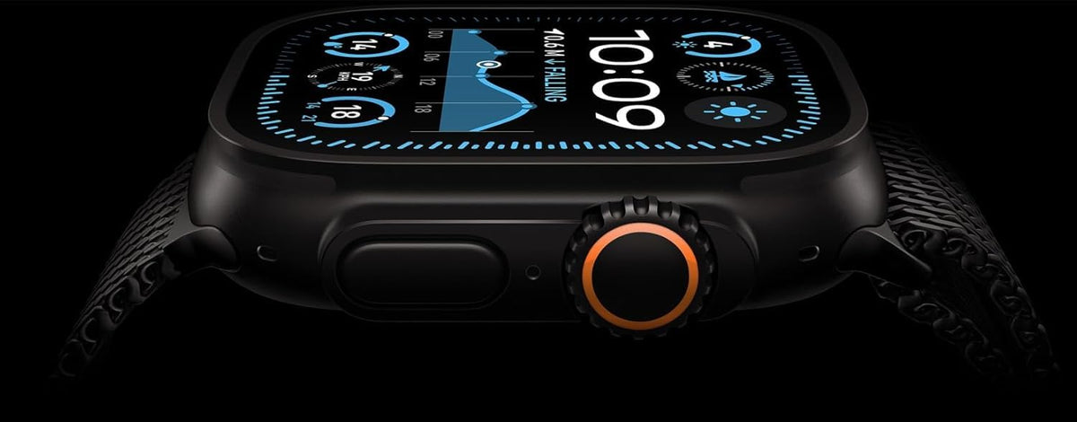 Apple Watch Ultra 2 (GPS + Cellular, 49MM) - Black Titanium Case with Black Ocean Band (Renewed Premium)