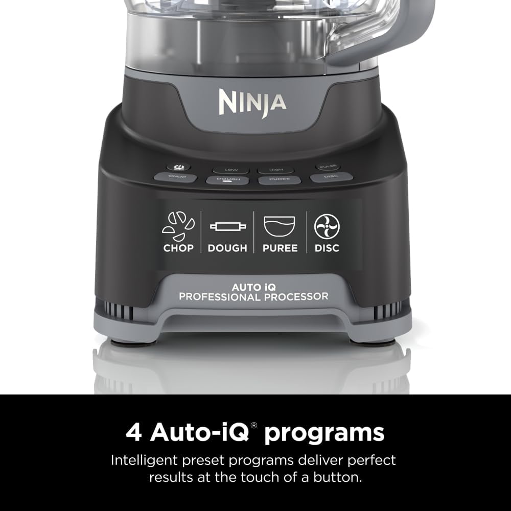 Ninja NF705BRN Professional XL Food Processor, Storage Box, 1200 Peak-Watts, 4-in-1, Chopping, Slicing/Shredding, Purees, Dough, 12-Cup Processor