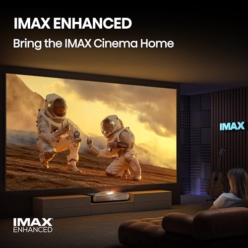 Hisense PX3-PRO Ultra Short Throw Triple Laser Projector, 4K UHD, 80 C 150, 3,000 Lumens, 3000:1 Contrast, Dolby Vision & Atmos, IMAX Enhanced, 240