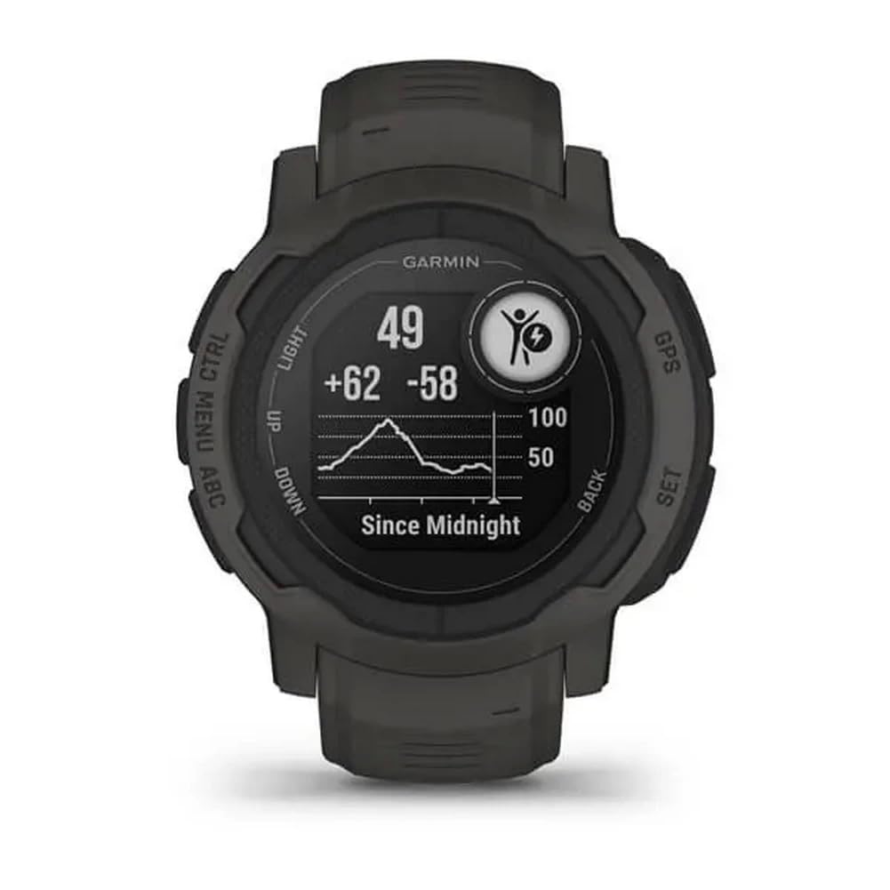 Garmin Instinct 2 Solar, Smaller-Sized Rugged Outdoor Watch with GPS, with Solar Charging Capabilities, Built for All Elements, Multi-GNSS Support