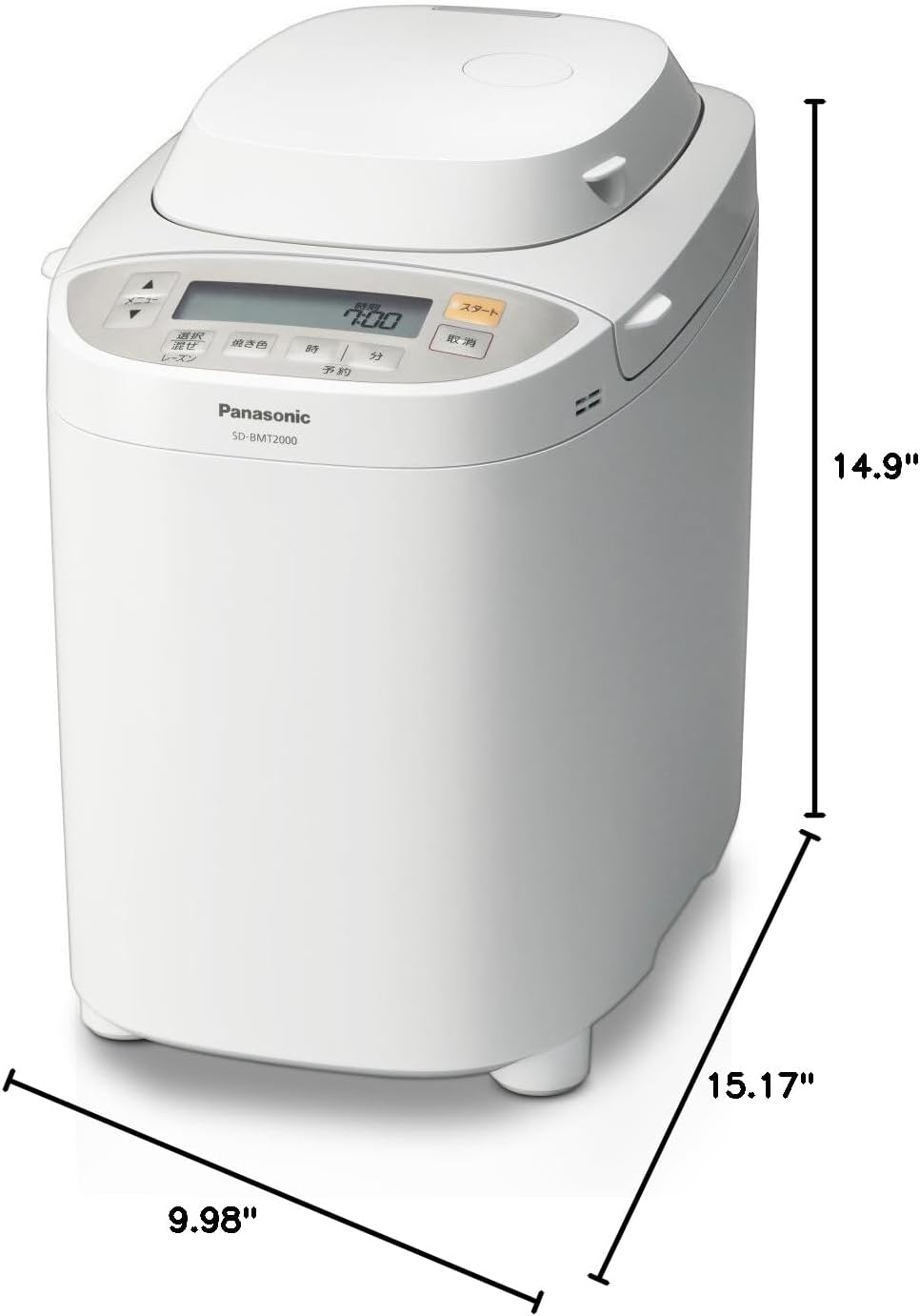 Panasonic home bakery 2 loaf type white SD-BMT2000-W(Japan Import-No Warranty)