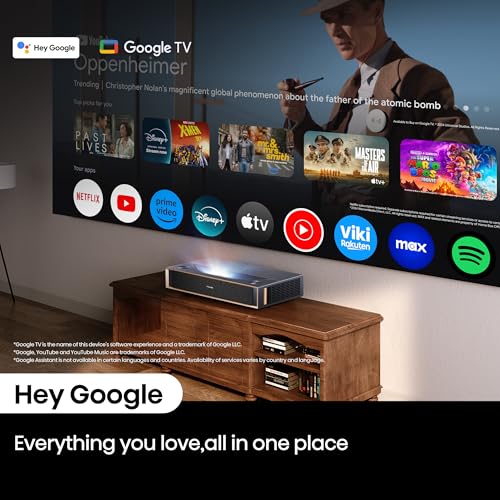 Hisense PX3-PRO Ultra Short Throw Triple Laser Projector, 4K UHD, 80 C 150, 3,000 Lumens, 3000:1 Contrast, Dolby Vision & Atmos, IMAX Enhanced, 240