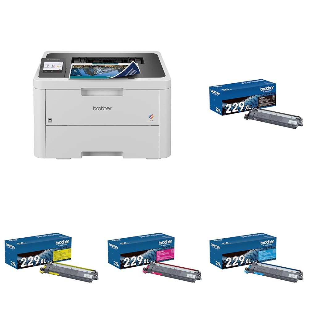 Brother HL-L3280CDW Wireless Compact Digital Color Printer with Laser Quality Output, Duplex, Mobile Printing & Ethernet | Includes 2 Month Refresh