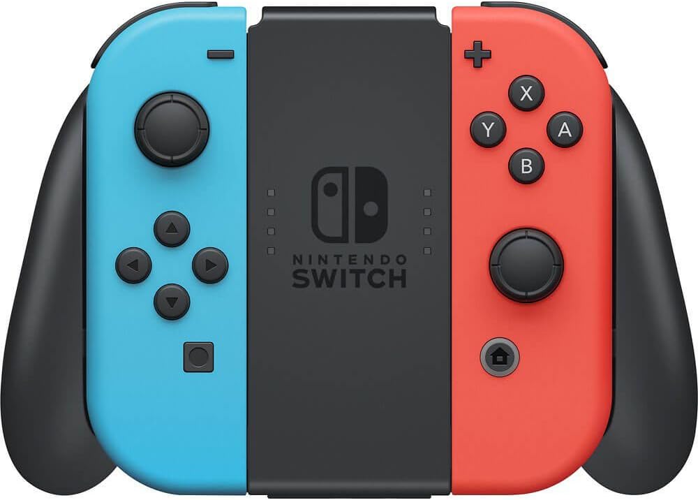 Nintendo Switch with Neon Blue and Neon Red Joy?Con