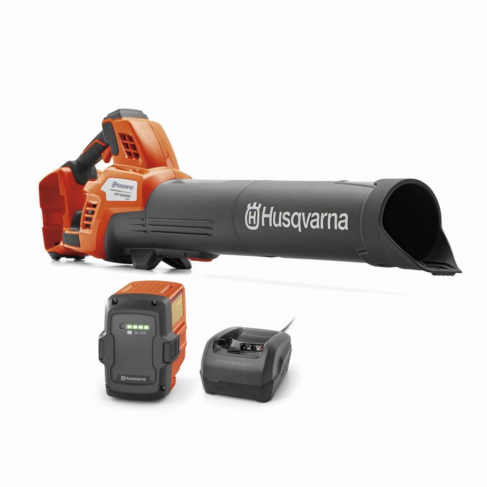 Husqvarna Leaf Blaster 350iB Battery Powered Cordless Leaf Blower, 200-MPH 800-CFM Blower with Brushless Motor and Quiet Operation, 40V Lithium-Ion