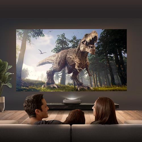 Hisense PX3-PRO Ultra Short Throw Triple Laser Projector, 4K UHD, 80 C 150, 3,000 Lumens, 3000:1 Contrast, Dolby Vision & Atmos, IMAX Enhanced, 240
