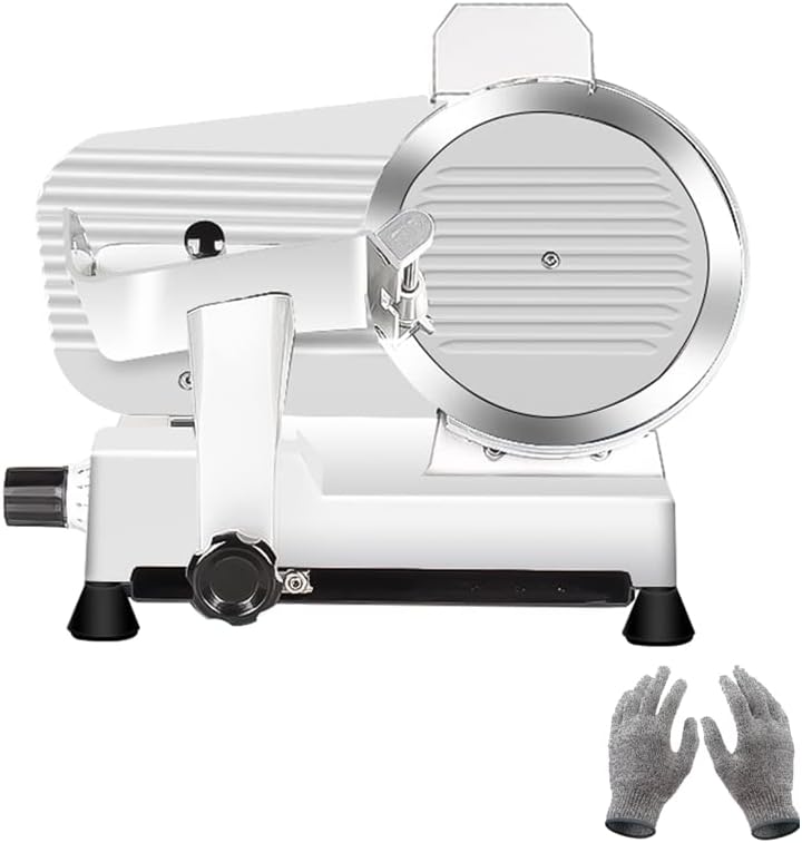 Meat Slicer10-inch 340W Home Use and for Commercial Electric Food Slicer with Chromium-plated Steel Blade and Built-in Sharpening Stone Easy to Clean