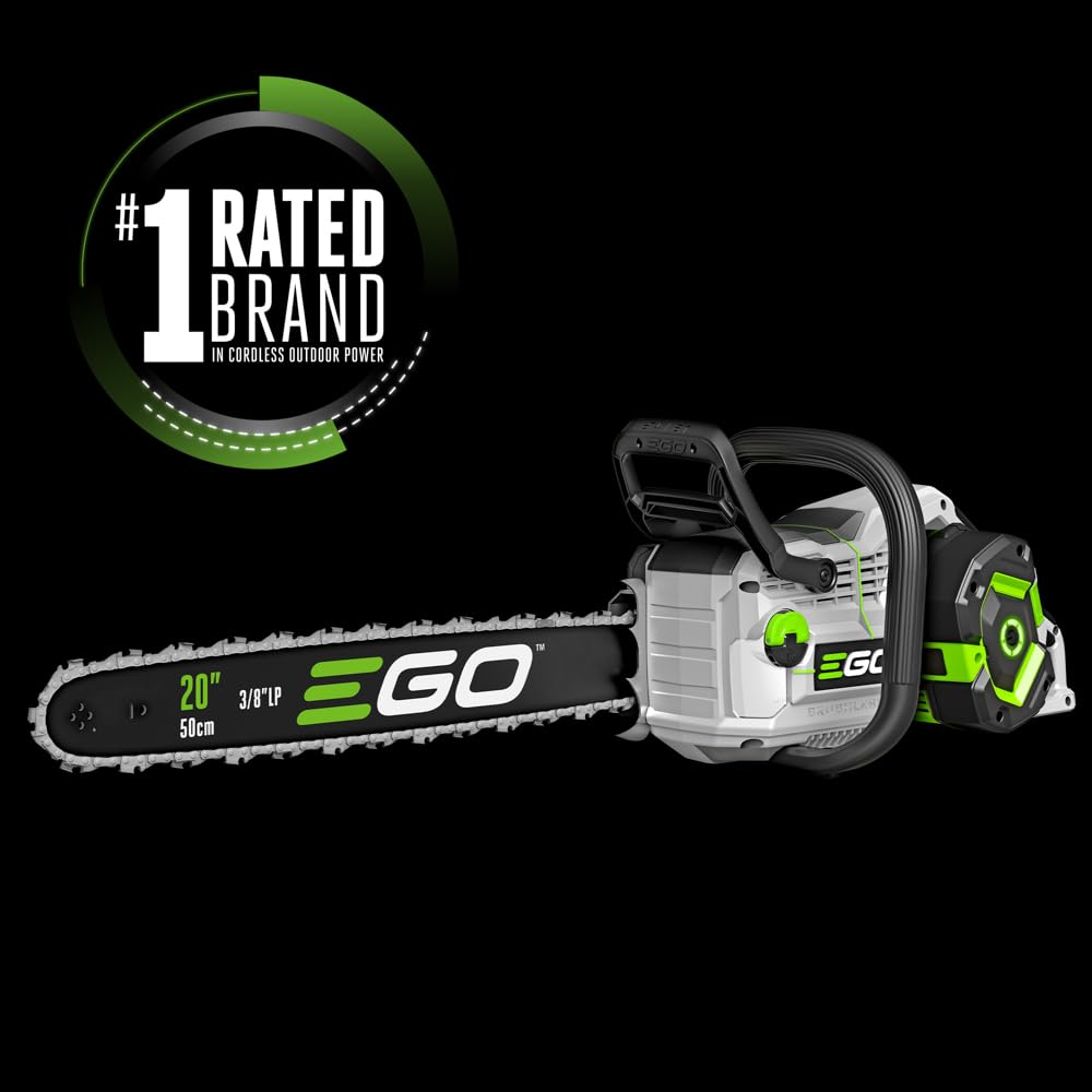 EGO POWER+ Chain Saw, 12" Battery Powered Chainsaw, Electric Cordless, Includes 56V 2.5Ah Battery and Charger - CS1201