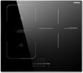 Karinear 24 Inch Induction Cooktop 3 Burners, 6800W Built-in Induction Stovetop with Flex Zone,Child Safety Lock, Timer, Boost, Slider Control Black