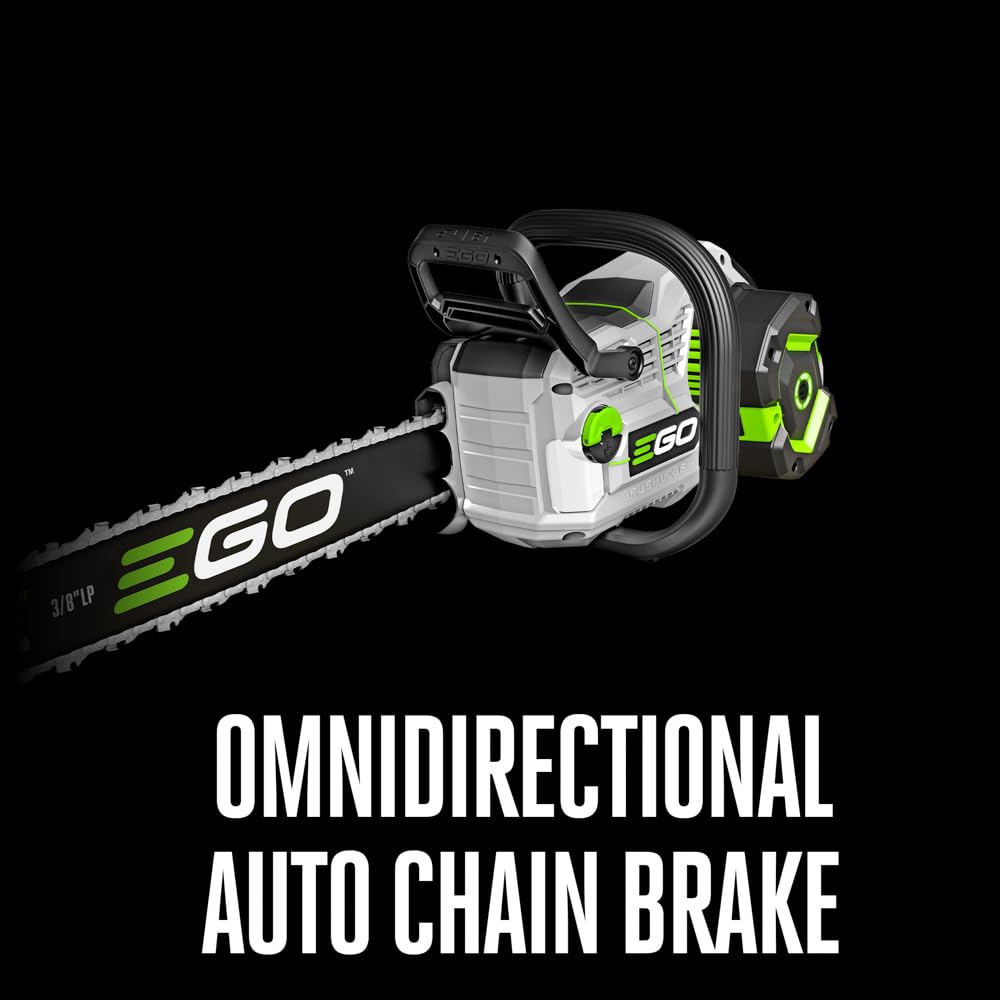 EGO POWER+ Chain Saw, 12" Battery Powered Chainsaw, Electric Cordless, Includes 56V 2.5Ah Battery and Charger - CS1201