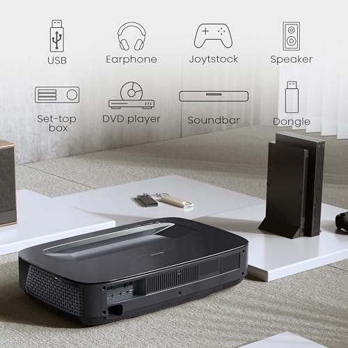 Hisense PX3-PRO Ultra Short Throw Triple Laser Projector, 4K UHD, 80 C 150, 3,000 Lumens, 3000:1 Contrast, Dolby Vision & Atmos, IMAX Enhanced, 240