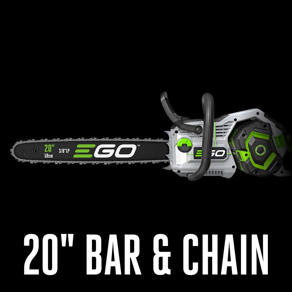 EGO POWER+ Chain Saw, 12" Battery Powered Chainsaw, Electric Cordless, Includes 56V 2.5Ah Battery and Charger - CS1201