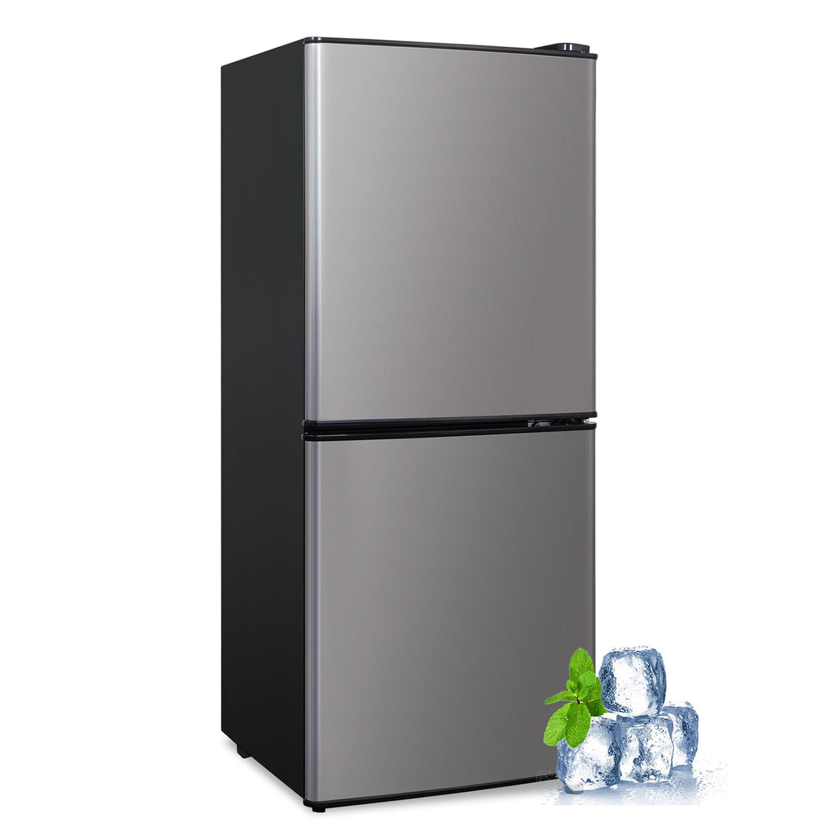 4.2 Cu Ft Mini Fridge for Bedroom, 2 Door Small Fridge, 7 Level Thermostat, LED Light, Small Refrigerator for Bedroom, Office, Dorm