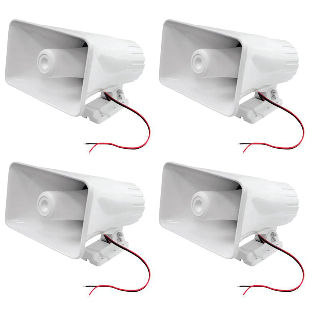 Pack) Pyle Outdoor 8" Horn PA Watts (4 White 65 Ohms Speaker, 8 and Indoor