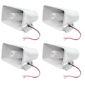 Pack) Pyle Outdoor 8" Horn PA Watts (4 White 65 Ohms Speaker, 8 and Indoor