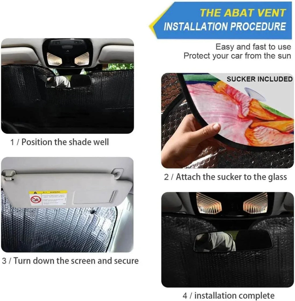 Protector Front x Truck,55 Car SUV Ray Your for Sun Shade Hummingbird Shield Cool Sun Keep Vehicle Sun Visor Windshield Folding Flower Fits to UV 27.6 Shade,Blocks Bestwell Inch