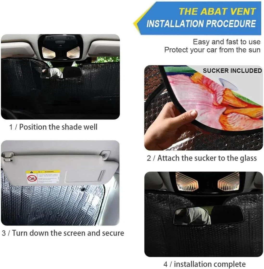 Protector Front x Truck,55 Car SUV Ray Your for Sun Shade Hummingbird Shield Cool Sun Keep Vehicle Sun Visor Windshield Folding Flower Fits to UV 27.6 Shade,Blocks Bestwell Inch