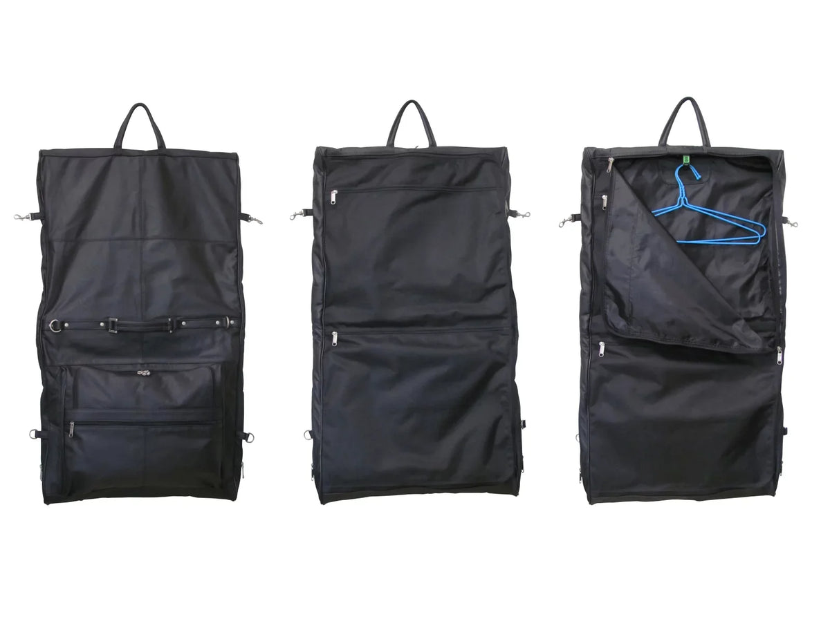 Three-suit Bag AmeriLeather (Black) Leather Garment