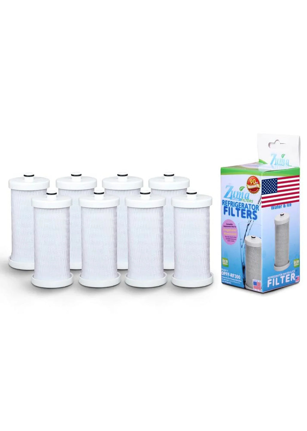 Brand OPFF-RF300 , Filter and , with 8 ZUMA Compatible U.S.A. - NGRG-2000 Model # - Pack Frigidaire® Ice Made , in Liquid