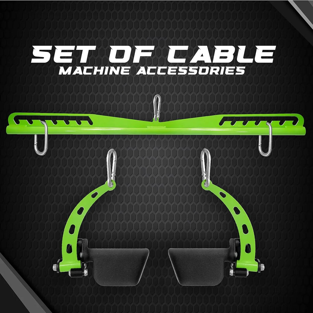 Pulldown Pulley Gym System Attachments Neutral Grip Cable Multi-Grip Bar/Spreader/Paddle for LAT Machine Home Wide Yes4All