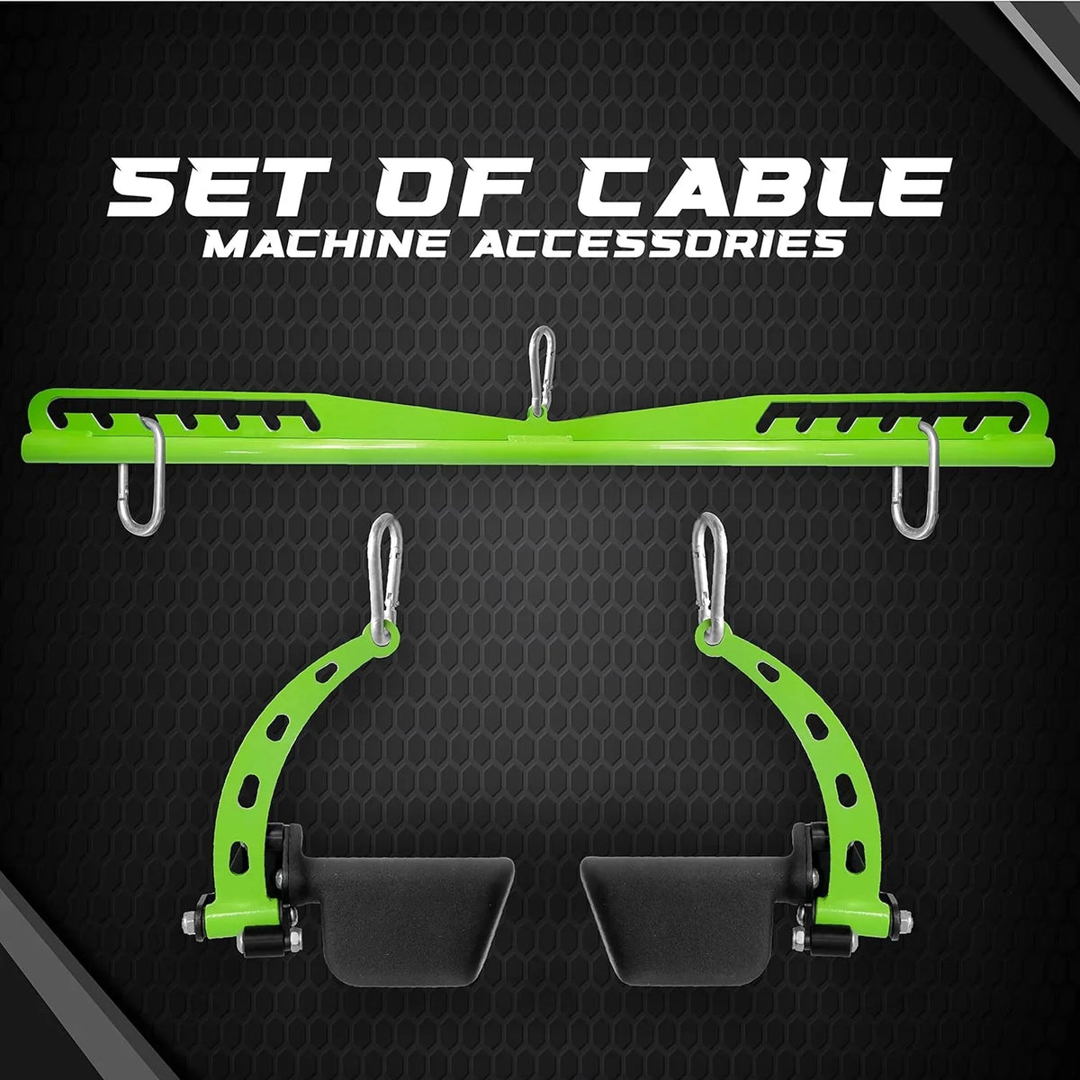 Pulldown Pulley Gym System Attachments Neutral Grip Cable Multi-Grip Bar/Spreader/Paddle for LAT Machine Home Wide Yes4All