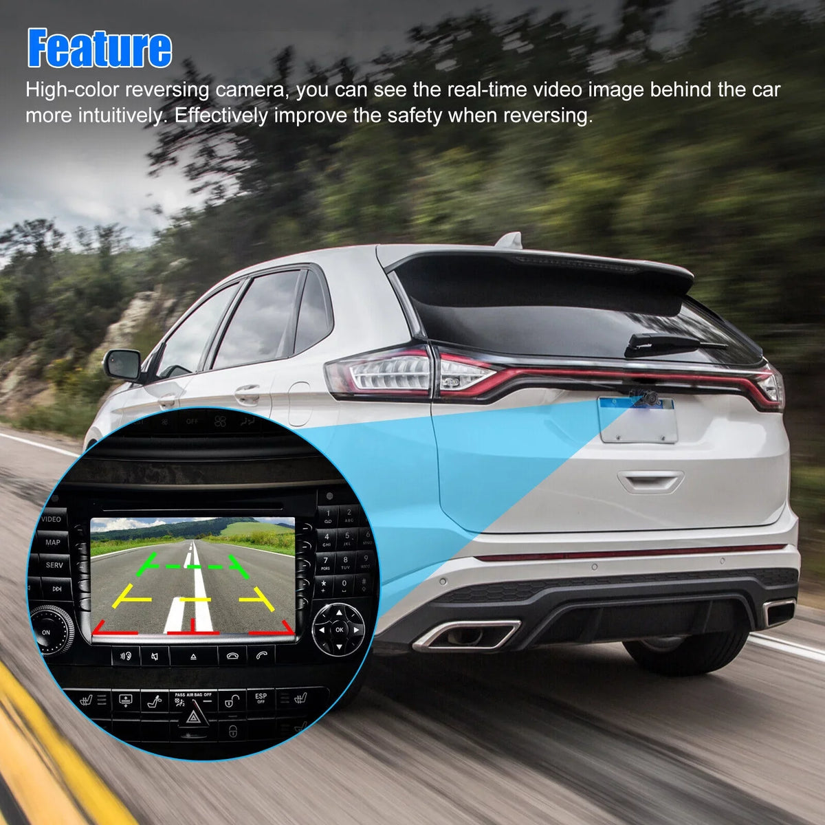 Ford Assist Fusion View Camera ES7T19G490AA Parking Backup Rear 2013-2016 For