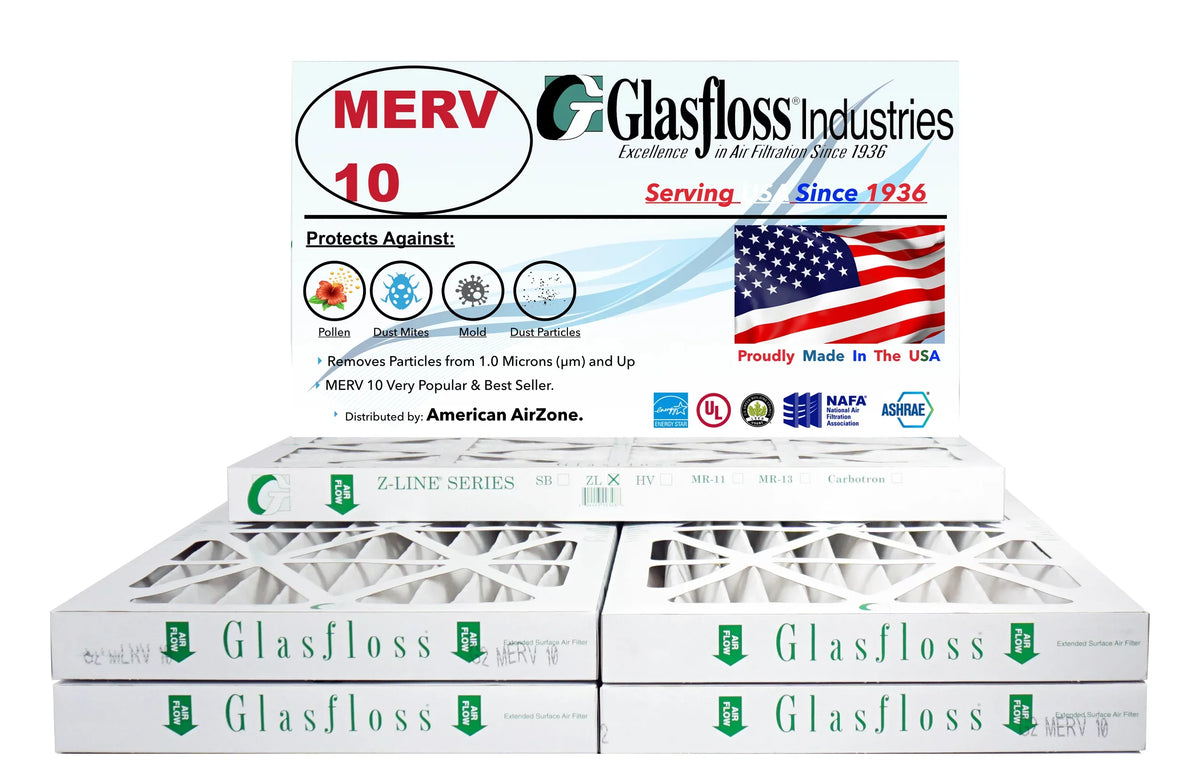 or Office USA. or In - 14x36x2 - Filter Air 10 Air of Filter AC Filter The Pleated Glasfloss - Air 2" MERV Furnace Home - HVAC - Made (Pack - 6)