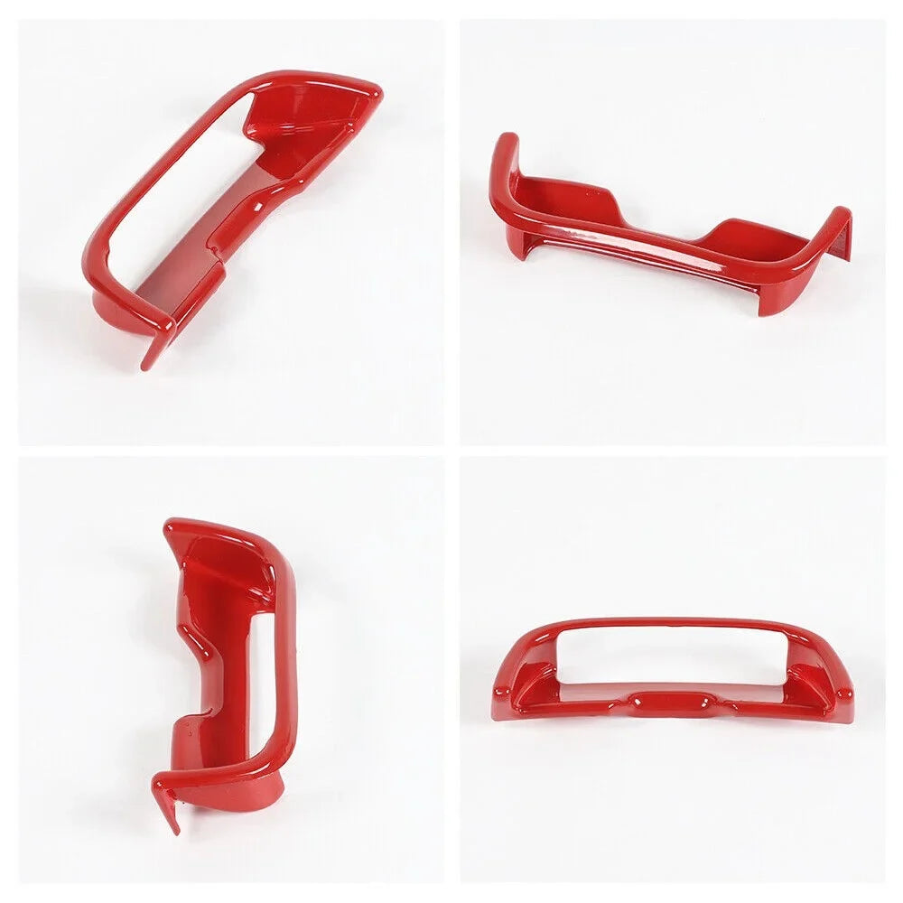 Button m Teledu , 2pcs Center Trim Console ABS Armrest Red