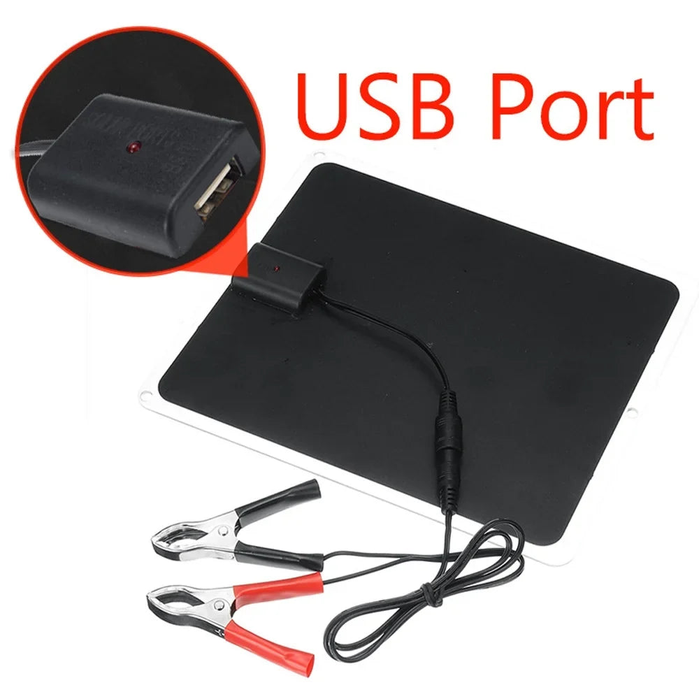 Outdoor Panel Tool, - Light/Fan Portable Panels Removable USB, Camping/Hiking, Car Solar 20W Recharging Silicon Monocrystalline