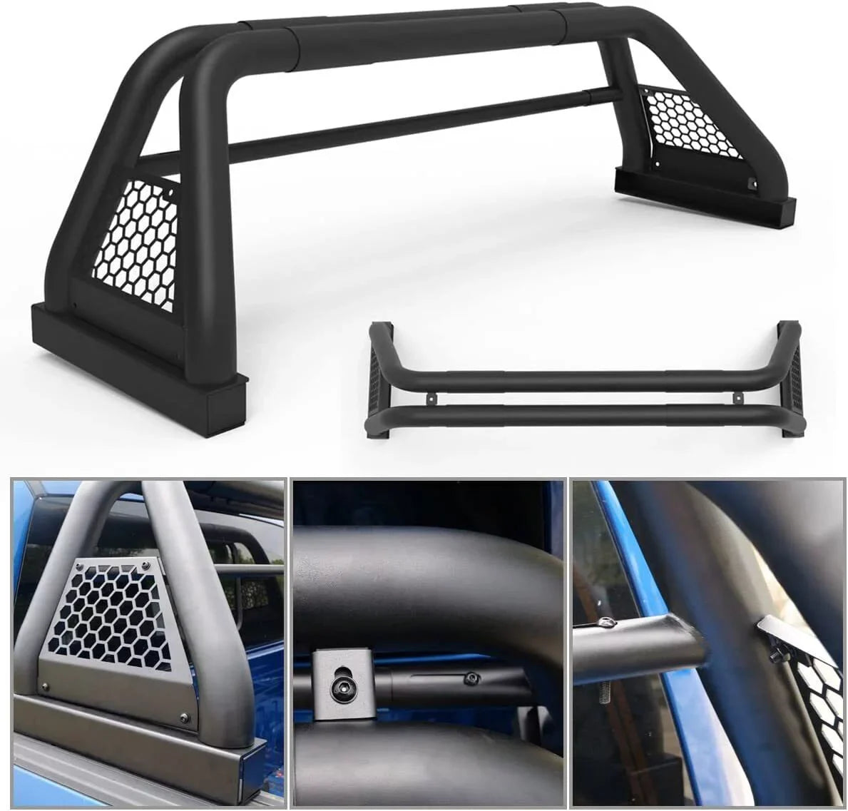 Bed Fit 62.9-74.7" and For sierra Bar Bar Chase Rack Adjustable silverado/GMC Truck Chevy 1999-2013 2019-2023 Roll Sport