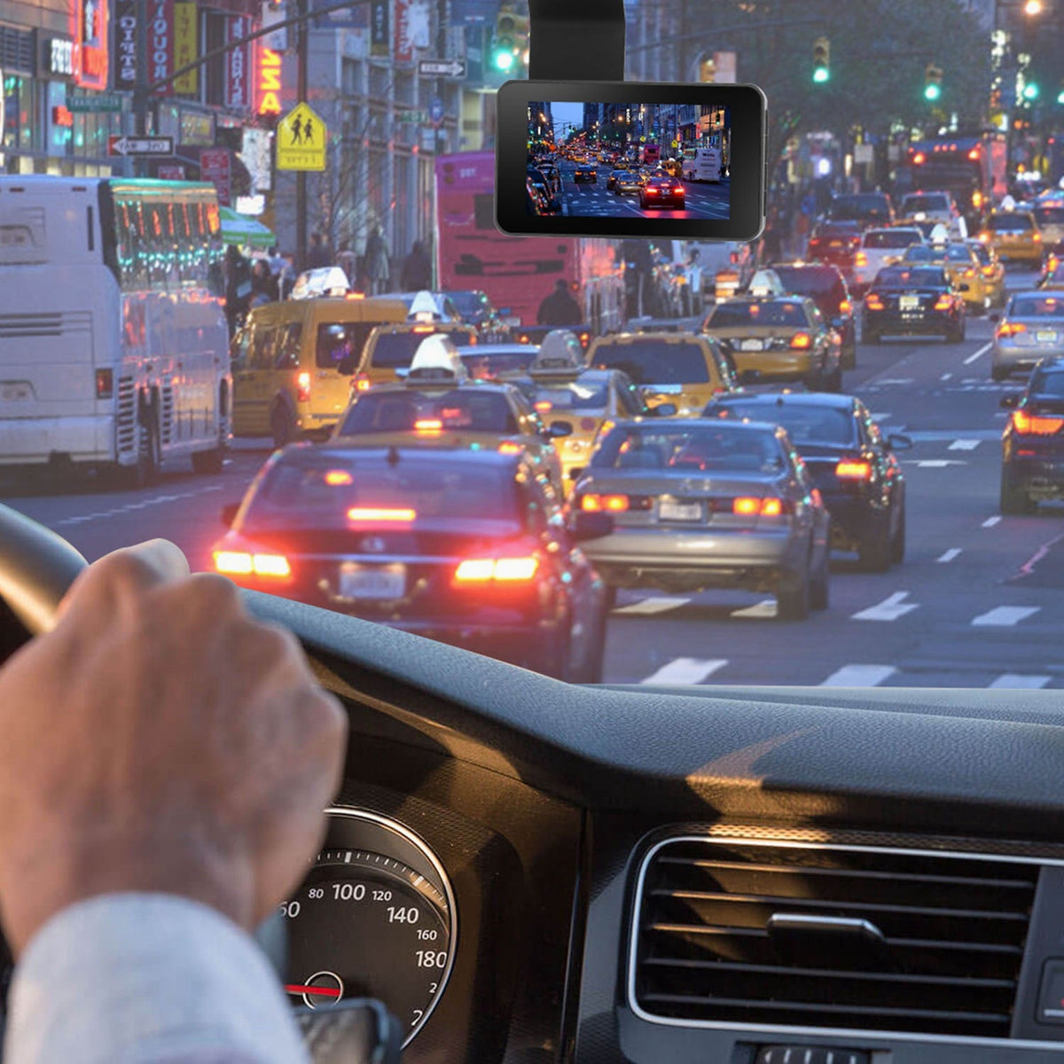 Cam, Dash Vision Detection WiFi G-Sensor 1080P Recorder, with DVR Car Monitor Universal iMounTEK Lens Night Control GPS Dual Vehicle Parking APP Motion Driving