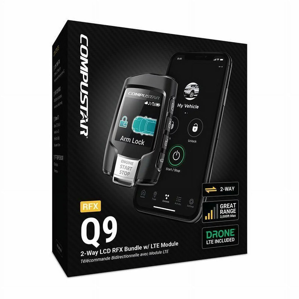 Remote w/ LCD RFX LTE Module Range Bundle RFX-2WQ9-FM Compustar Q9 3000' 2-Way