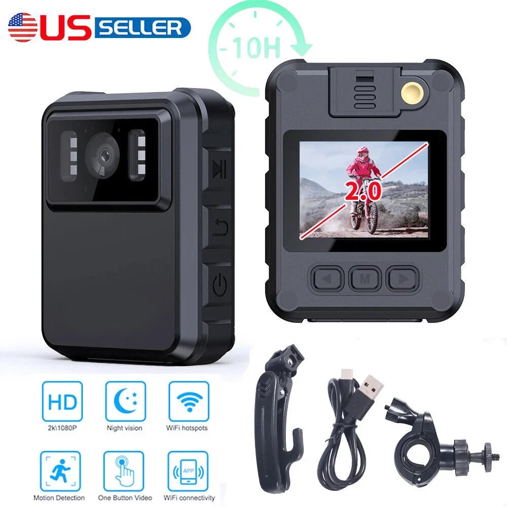 Night Video IR JLLOM Audio and Camcorder Vision DVR Mini Police Camera - Body with 1080P