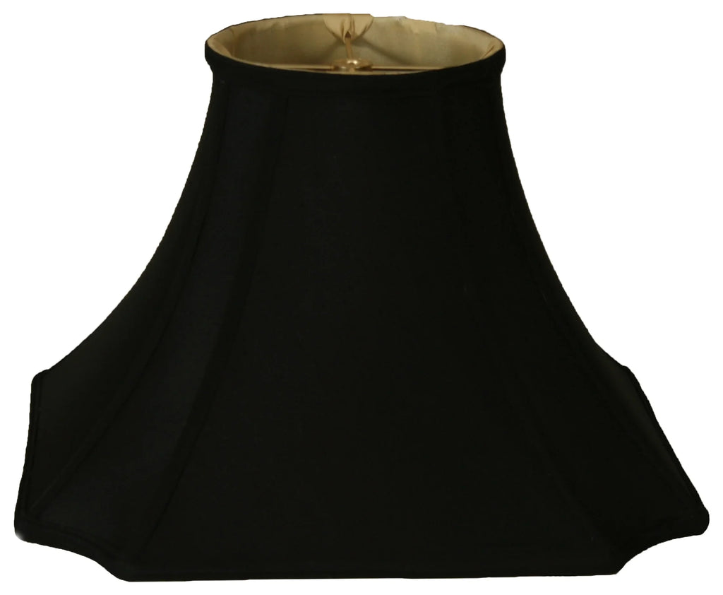 Cut Square Royal Shade Black Lamp 10" Designs Corner Inverted Gold with Lining